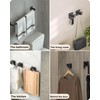 Hinmood Matte Black Bathroom Hardware Set, 5 Pieces Hardware Accessories
