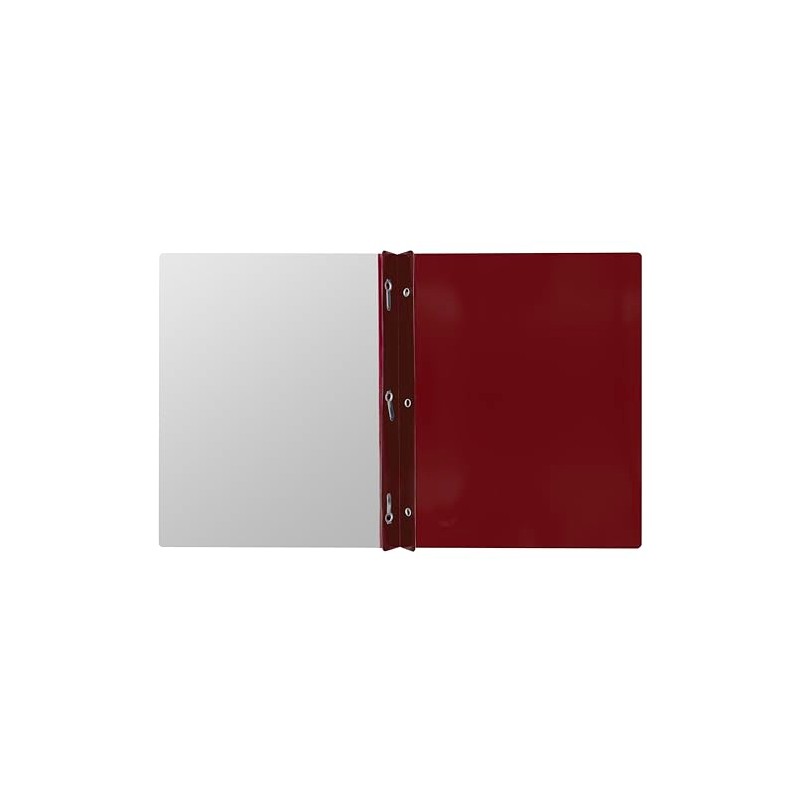 Winnable Clear Front Report Covers, 3-Prong, Letter Size, Red, 3