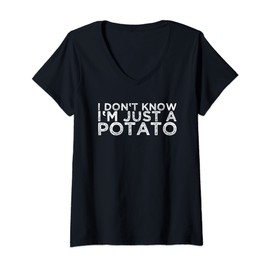 Womens I Don't Know I'm Just A Potato V-Neck T-Shirt