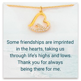 STORYJEWELLERY Friend Gifts For Women, Friend Birthday Gifts, Heart Necklace, Friend Christmas Gifts, Gifts For Friends Female, Friendship Gifts, Gift For Friend Woman, Christmas Gifts For Friend