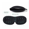Contoured sleeping mask for travel, sun bathing and yoga meditation.
