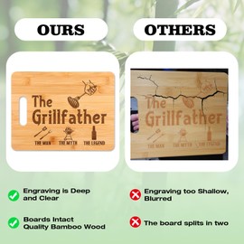 OXYEFEI Gifts for Dad - Christmas Gift for Dad,Gifts for Men, Fathers Day Gift from Daughter Son Wife Best Dad Birthday Gifts for Father Papa Unique Engraved Bamboo Cutting Board