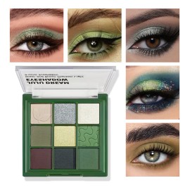 Paleta De Sombras De Ojos Juju Dream De 9 Colores - Verde