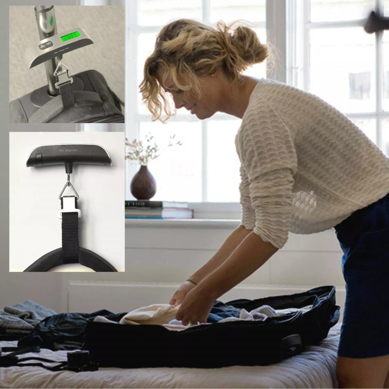 Camry Portable Digital Luggage Scale For Travel - 110lbs Hanging
