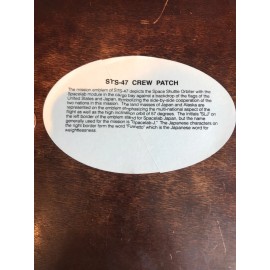 1992 Space Shuttle Endeavour STS-47 Sticker! 4 3/4" by 3 1/16". FREE SHIPPING