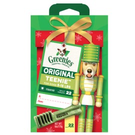 GREENIES Teenie Original Natural Dental Dog Chew Holiday Dog Treats, 6 oz. Pack (22-Count)
