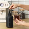 Enra Thick Glass Soap Dispenser with Clear Window,17oz Matte Black
