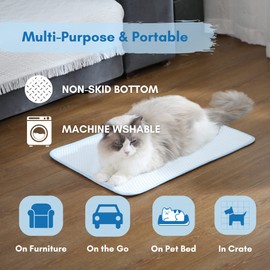 petfelix Dog Cooling Mat, Cat Cooling Mat, Supramolecular Cooling Material, Ultra Breathable, Machine Washable Cooling Pad for Dog Dog Cooling Pad Pet Cooling Mats for Dogs, 18x14 Inches Small