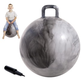 U&C Planet 18 Inch Space Hoppers for Kids Jumping Ball with Handle Inflatable Hopping Balls Hopper Ball with Pump for Boys Girls Age 3-12 Indoor and Outdoor Garden Game