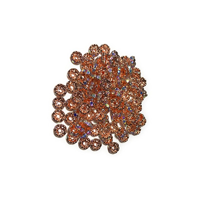 Rondelle – 22 [Aurora X Pink] [Wave Rondell] Pack of 100 6 mm