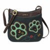 CHALA Paw Print Collection Crescent Cross Body Bag (Teal 10.5