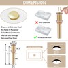 AVSIILE LED Bathroom Sink Faucet, Brushed Gold Waterfall Single Hole
