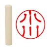 Hatamasa Seal Hanko Ready-made Seal White Round 0.4 inch (10