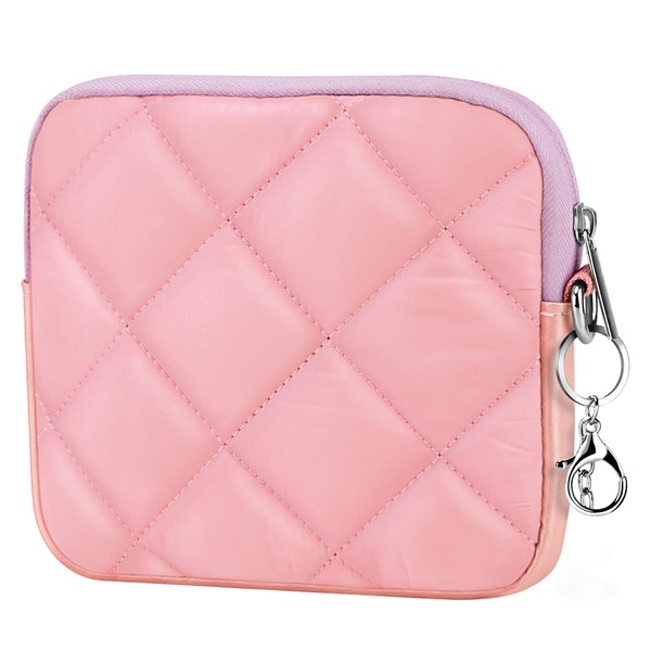 Aatacas Small Makeup Bag Quilted Travel Cosmetic Organizer Bag with