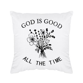 BitKan God is Good Throw Pillow Covers 18x18 - Christian Decor for Home/Room, Prayer Room Decor, Christian Gifts for Women Faith, Jesus Gifts, Religious Gifts for Women/Men