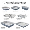 CAROTE 7-Piece Nonstick Stackable Baking Pans Set - Bakeware Sets