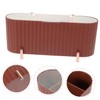 KONTONTY Makeup Cotton Pad Storage Box Dustproof Desktop Organizing Container