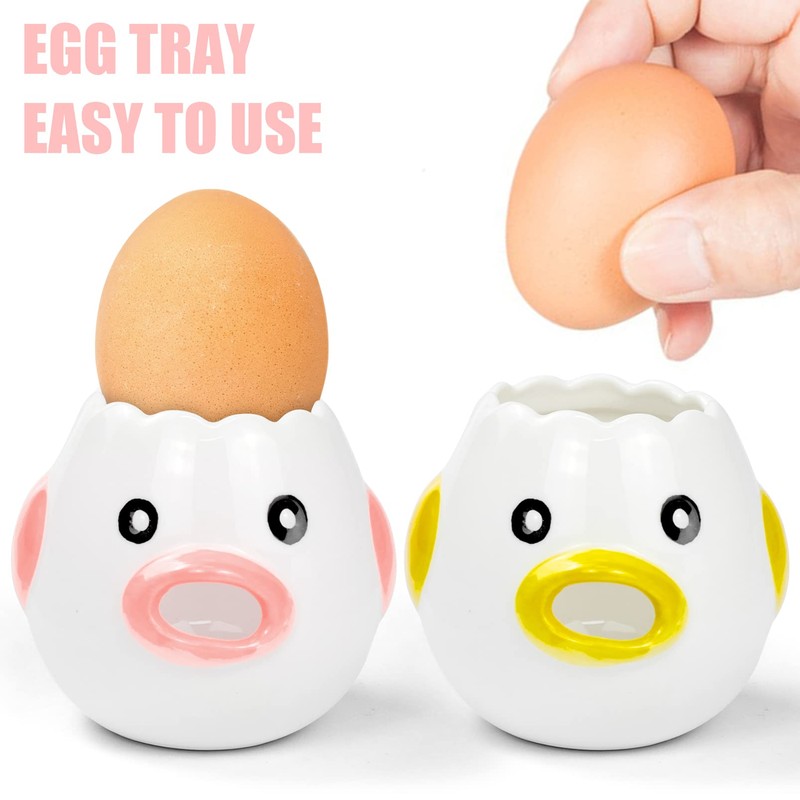 Pack of 2 Egg Separators Chicken, Egg Separator Ceramic, Egg
