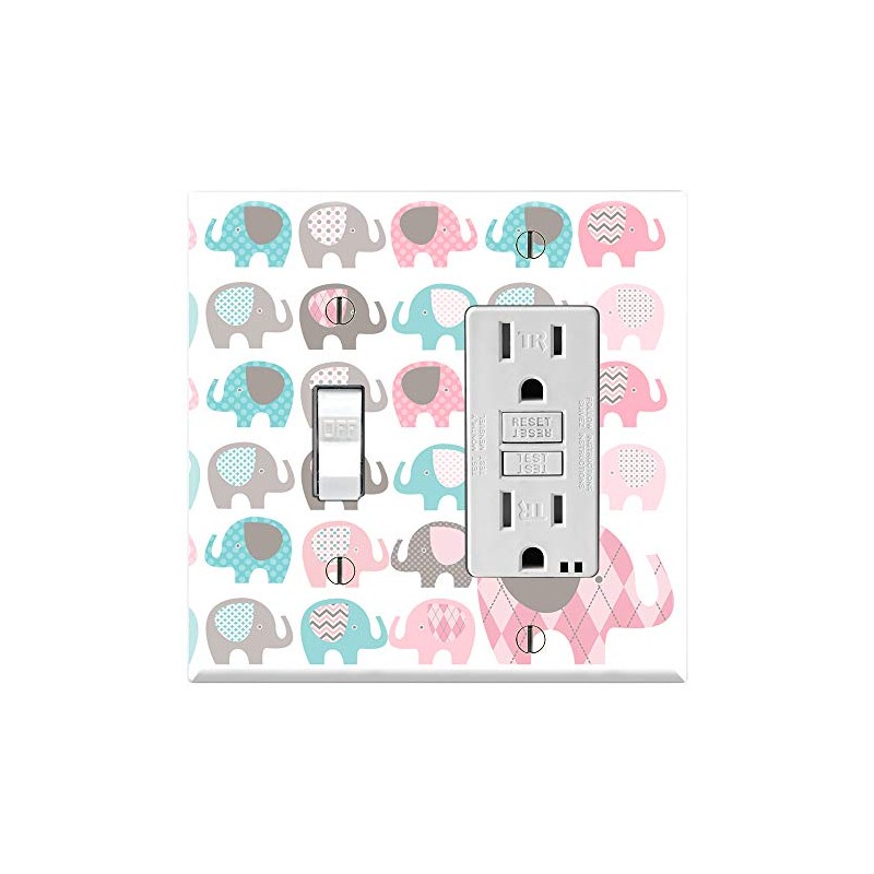 Graphics Wallplates - Elephant - Toggle Rocker/GFCI Combo Wall Plate