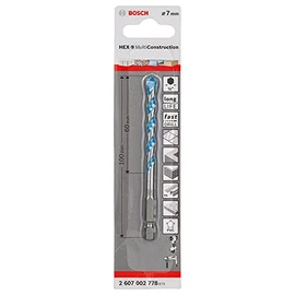 Bosch 2607002778 Multi-Purpose Drill Bit"Hex-9 Multi Construction" 7x50mm