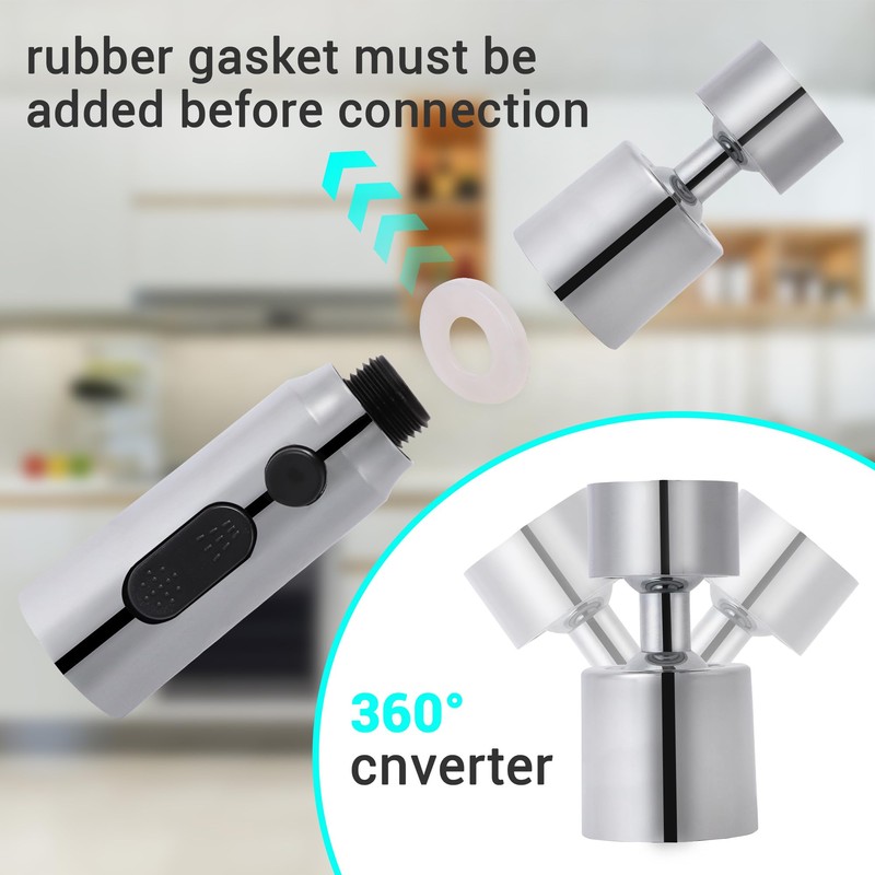 Tap Attachment Swivelling 22 mm, Swivel Tap Attachment Kitchen, Tap