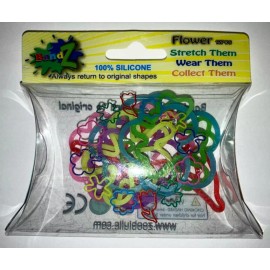 Silly Bands 12 Flowers Shapes Elastic Bracelets 1 Pack of 12 BRAND NEW