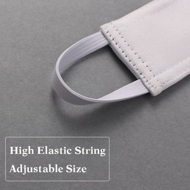 Quiet Door Closer for Baby - Nursery Door Silencers Latch Cover Made by Fabric Solid Strong Elastic Straps Door Covers for Universal Fits, 5.5x3.5 inches, Greyish White, Set of 3