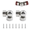 UFURMATE 2PCS 201 Stainless Steel Universal Round Handrail Connectors Adjustable