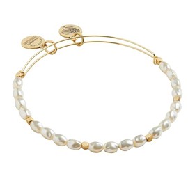 Alex and Ani A20EBPRL01RG,Sea Sultry Pearl Expandable Bangle Bracelet,Rafaelian Gold,White, Bracelets