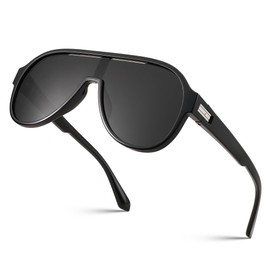 FEISEDY Polarized Men Women Sunglasses, Oversized Fahion One Piece Sun Glasses, Lightweight TR90 Frame B4080