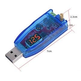 REYLNXR: Power Stabilization Module, USB Power Supply Regulator, Power Supply Voltage Regulator, DC-DC Buck-Boost Converter, 5V to 1-24V, LED Digital Display, Low Power Consumption, Easy Installation,