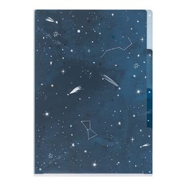 Midori 3 Pocket Holder A4 35488 Starry Sky Pattern | File Clear Holder