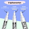 Chalkola 6 Chalk Pens for Blackboard, Washable, White, 1 mm,