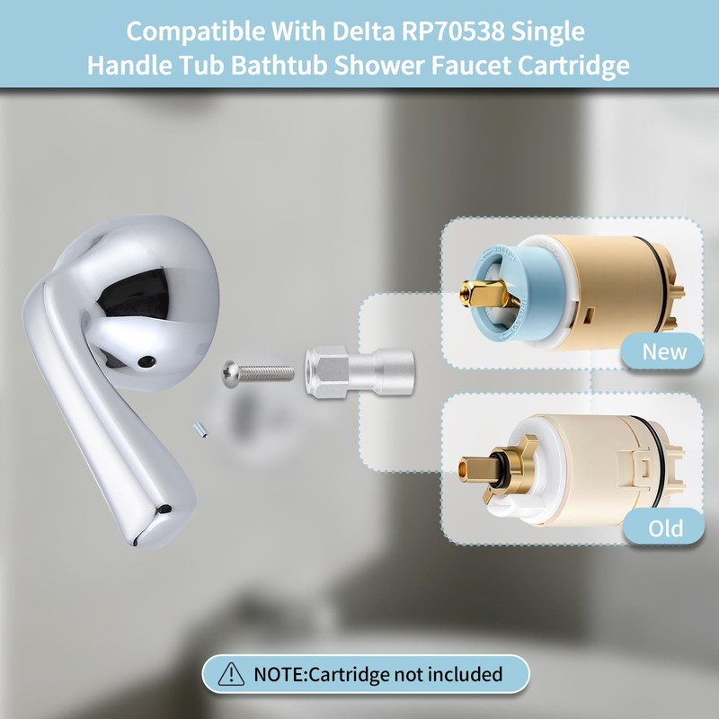 Shower Handle Replacement for Delta RP74148, Compatible with Delta Foundation