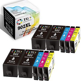 |10 Pack| TG Imaging Compatible with 902 Ink Cartridge HP 902 XL 902XL |4xLarge Black + 2xCYM, Newest Chip| for Officejet 6950 6954 6960 6968 6970 Printer