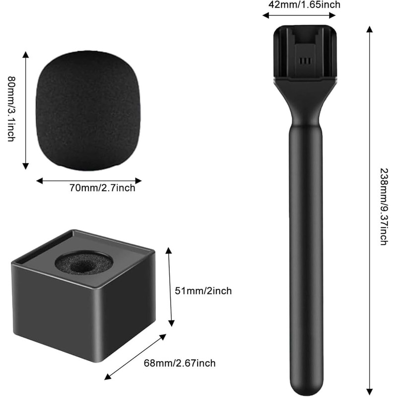 Interview Microphone Adapter, Wireless Microphone Grip, Lightweight Interview Microphone Grip