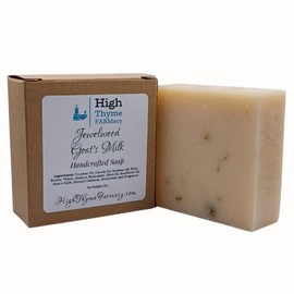 Jabón de leche de cabra y avena Jewelweed - Barra de jabón de leche de cabra artesanal de 5 oz - Jabón Jewelweed - Cabras                             