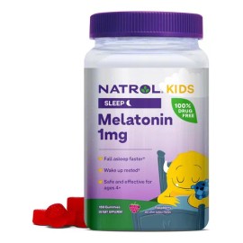 Natrol Melatonina Kids Niños 1mg Extra Grande 180 Gomitas Sabor Bayas Suplemento De Apoyo Para El Sueño: Contiene Una Botella De 180 Unidades De Gomitas Natrol Kids Con Sabor A Bayas Naturales.