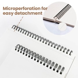 12"x9" Sketch Book, 100 Sheets (68lb/100gsm) Inner Paper, Top Spiral Bound, Acid Free, Drawing, Painting Paper for Beginners Kids Students Adults Artist