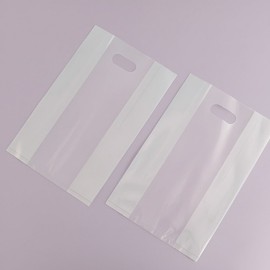 BlessPack PE Clear Loop Handle Bag 30x40+8cm 100 Count 2ea