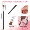 50 Pieces Angled Eyebrow Brushes Brow Tint Brush Flat Tapered