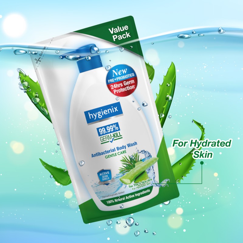 GINVERA Hygienix Antibacterial Body Wash Gentle Care Pre & Probiotics