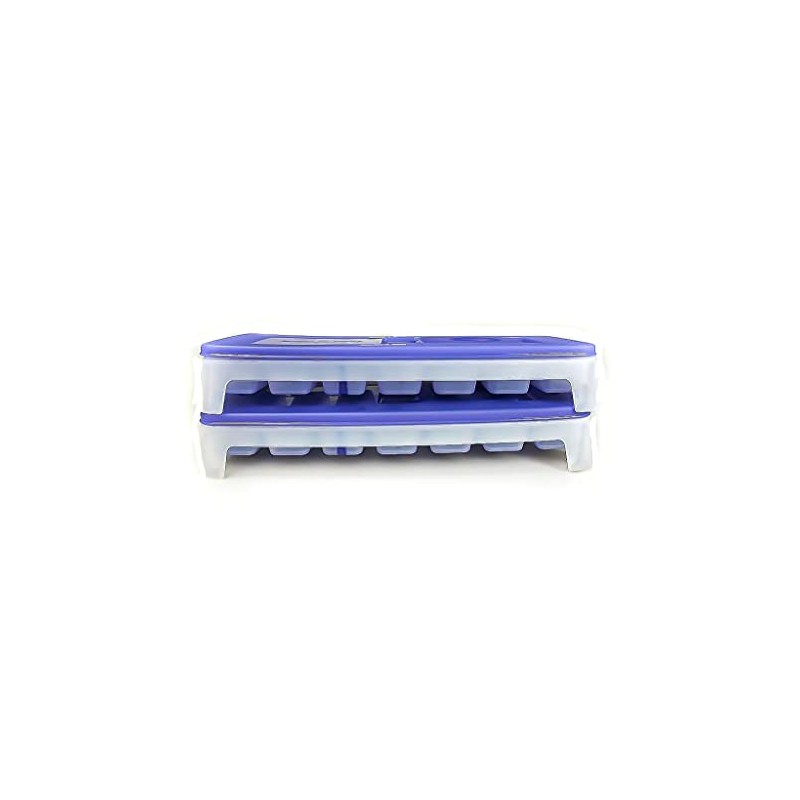TUPPERWARE Ice Cube Freezer Container with Lid Purple Blue (2)