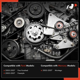 A-Premium Engine Serpentine Belt Drive Kit Compatible with Ford Five Hundred, Freestyle & Mercury Montego, 2005 2006 2007-3.0L