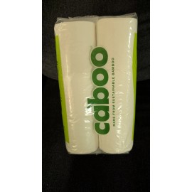 Caboo 2pk Toilet Paper,Safe, Non-Toxic- 2 Ply, 300 Sheets Per Roll, 12 Dble Roll