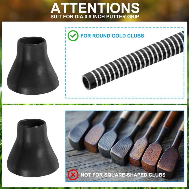 PATIKIL Golfball-Retriever Greifer, 8 Stück Golfball-Saugnapf-Greifer Gummi Puttergriff-Picker-Upper-Werkzeug für Golfer
