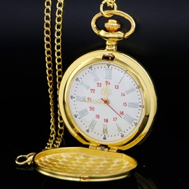 Tiong Grandpa Vintage Style Pocket Watch from Granddaughter Grandson to Grandpa Pocket Watch with Chain Christmas Birthday