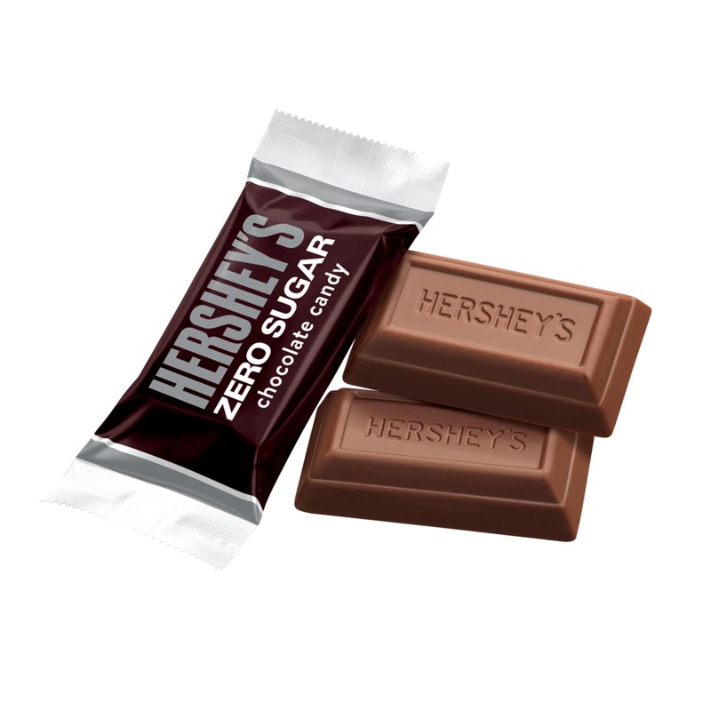HERSHEY'S Zero Sugar Chocolate Candy Bags, 3 oz (12 Count)