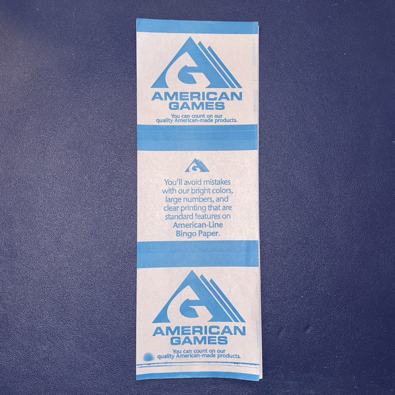 American Games 20 Bingo Paper Pad Sets 3 Card Per