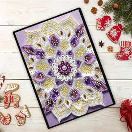 Flower Diamond Painting Notebook for Adults, A5 Diamonds Art Journal and DIY Sketchbook, Diamond Art Kit Supplies,Gift for Beginners, Craft Lovers, Artists. (Flower)